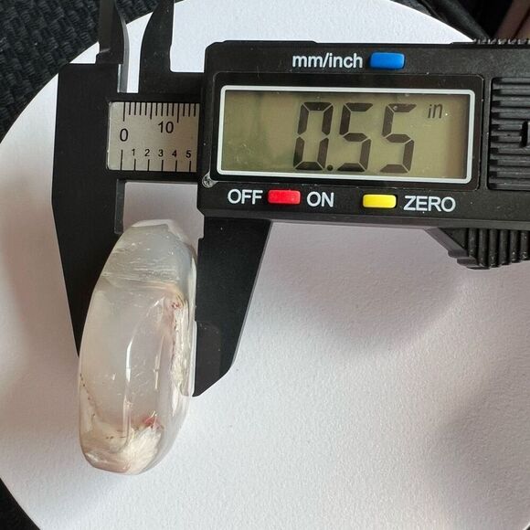 Flower Agate Heart‎ Carving (#8) - Picture 7 of 11